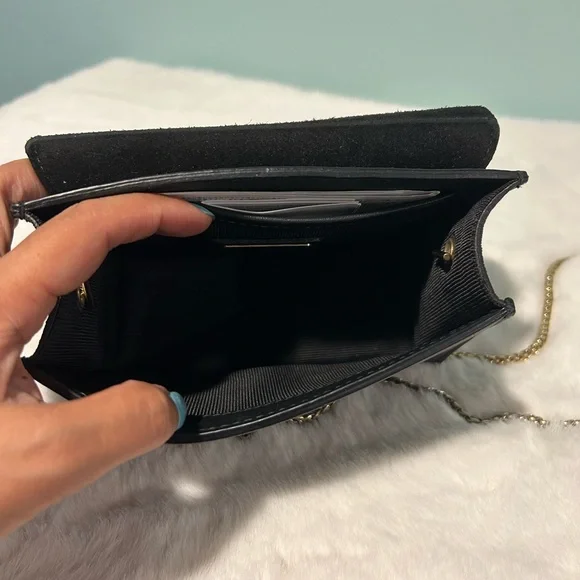 Authentic FURLA Metropolis Black & White Mini Julia Bag. Pre-owned Made in Italy